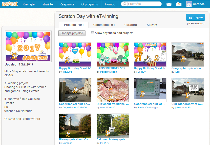 Scratch Day with eTwinning studio Croatia